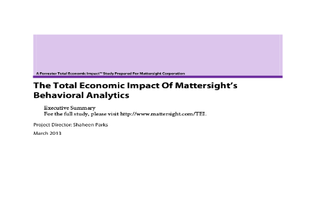 The Total Economic Impact of Economic Sight's Behavioral Analytics